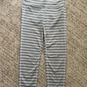 Athleta Striped Gray Capri Leggings